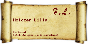 Holczer Lilla névjegykártya